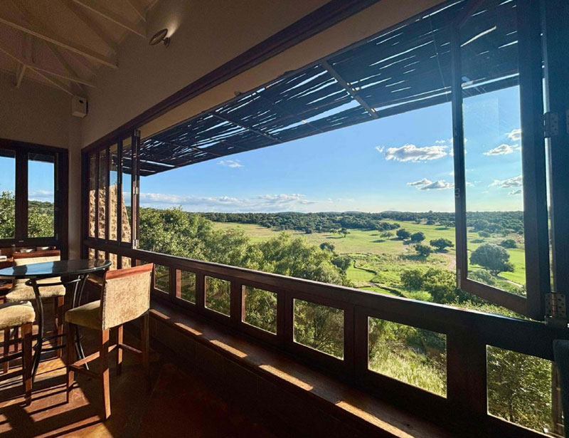 View from the Clubhouse Restaurant in Elements Private Golf Reserve in Limpopo